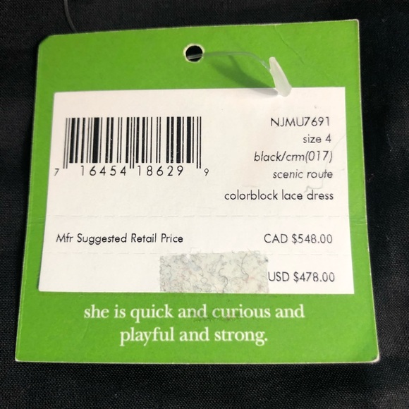 Kate Spade Scenic Route colorblock lace dress sz 4 - Picture 6 of 10